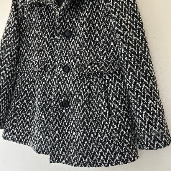 Vintage Kenneth Cole wool blend tweed peplum houndstooth 90s Y2K jacket coat S - Picture 7 of 16